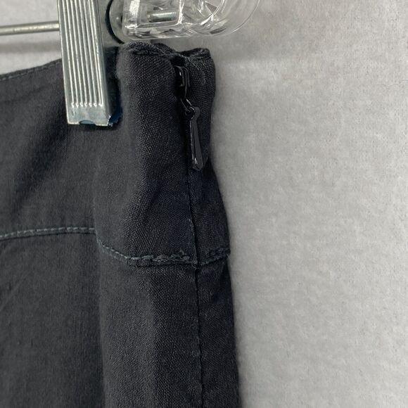 EILEEN FISHER Skirt S Stretch Linen Viscose Pencil Straight Side Zip Gray - Picture 4 of 11